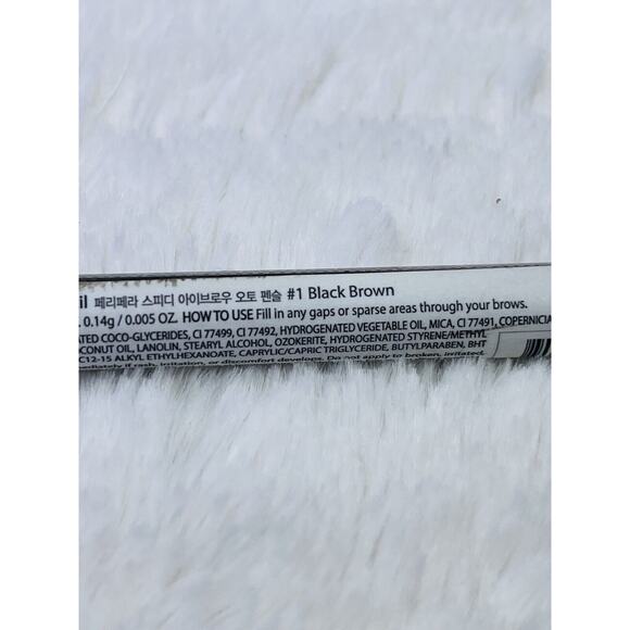 2X Peripera Speedy Skinny Brow Eyebrow Pencil #1 Black Brown - Picture 6 of 8